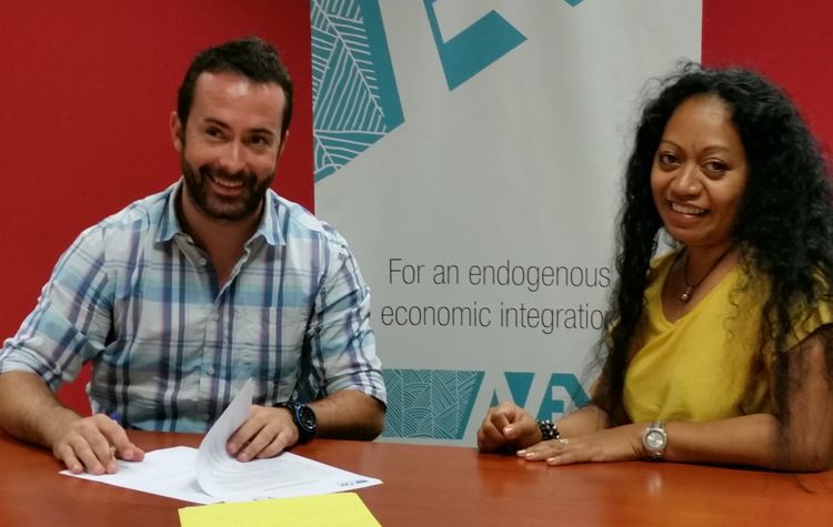 Signature de la convention de partenariat avec la ccima de Wallis et Futuna en octobre 2017
